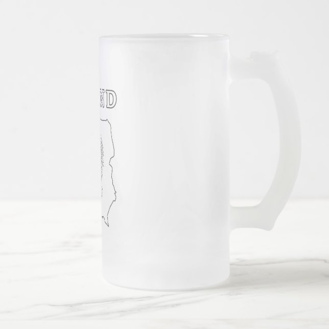 Polnische Karte mit Eagle Mattglas Bierglas (Rechts)