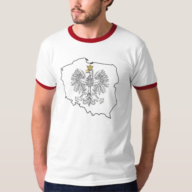 Polnische Karte mit Eagle T-Shirt (Vorderseite)