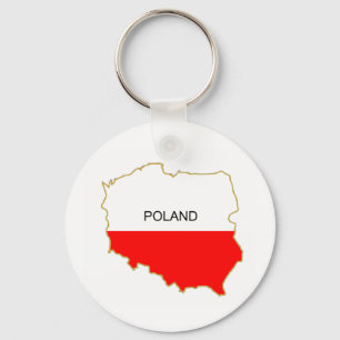 Polnische Karte Schlüsselanhänger