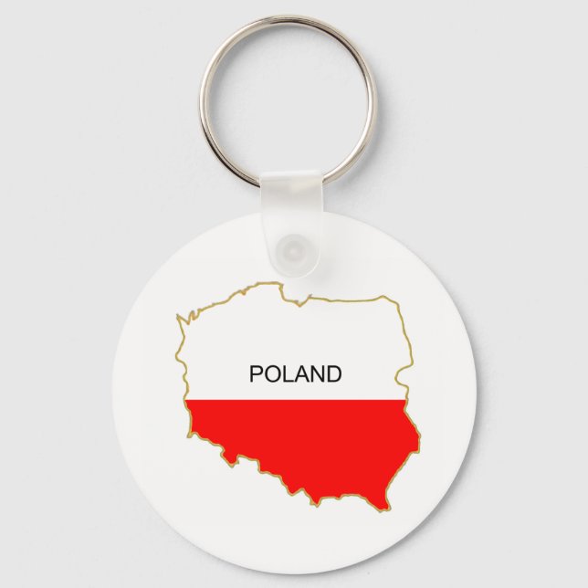 Polnische Karte Schlüsselanhänger (Vorderseite)