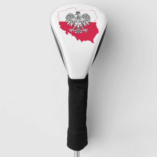 Polnische Karten-Flaggen-Golf-Abdeckung Golf Headcover (Vorderseite)