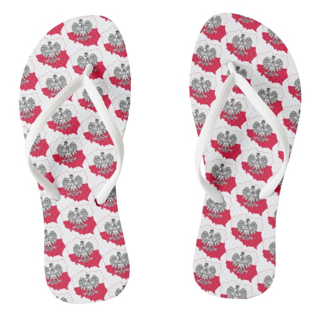 Polnische Karten-Flaggen-Sandalen Flip Flops (Fußbett)