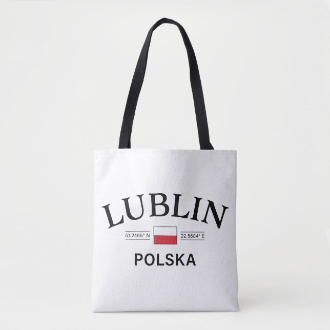 Polnische Koordinaten von Lublin Polska (Polen) Tasche (Vorderseite)