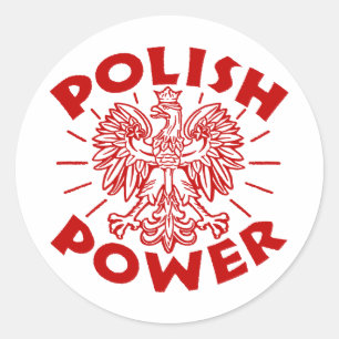 Polnische Kraft Runder Aufkleber