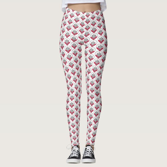 Polnische Liebe-Leggings Leggings (Vorderseite)