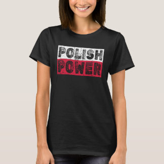 Polnische Macht Vintage-Flagge Polens T-Shirt