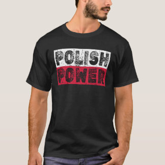 Polnische Macht Vintage-Flagge Polens T-Shirt