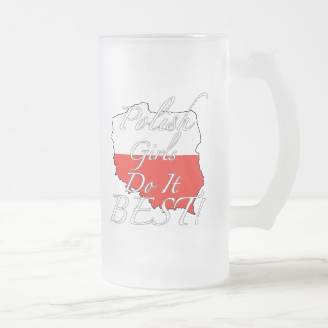 Polnische Mädchen tun es Bestes! Mattglas Bierglas (Rechts)