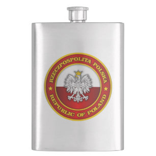 Polnische Medaille Flachmann