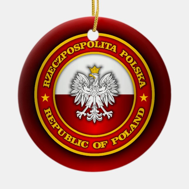 Polnische Medaille Keramikornament (Vorne)