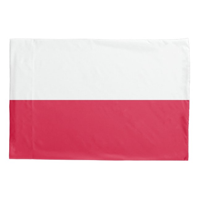 Polnische Patriotische Single-Pillowcase-Flagge Kissenbezug (Rückseite)