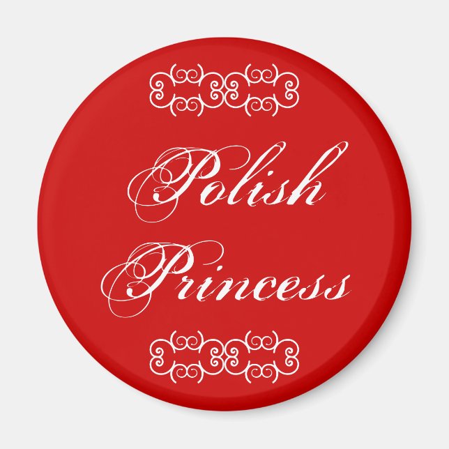 Polnische Prinzessin Niedlich Magnet (Vorne)