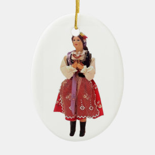 Polnische Puppe Keramikornament
