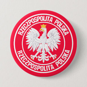 Polnische Runde Button