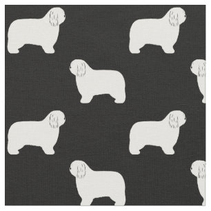 Polnische Silhouetten Schafhunde Hunde Gemustert Stoff