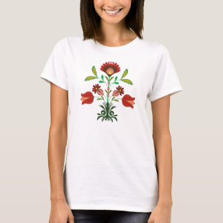 Polnische Stickerei-Blumen Muster, T - Shirt