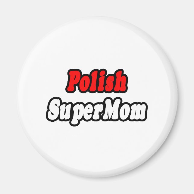 Polnische SuperMom Magnet (Vorne)