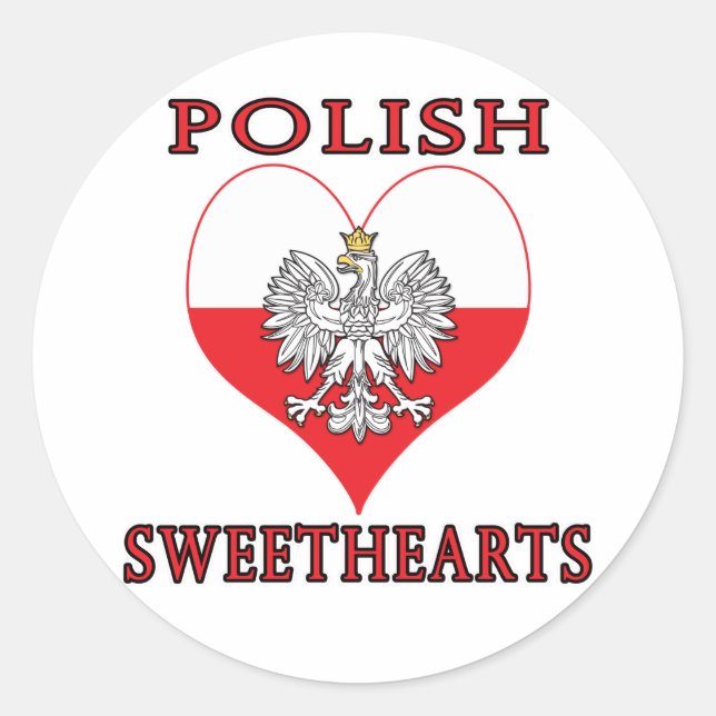 Polnische Süße Runder Aufkleber (Vorderseite)