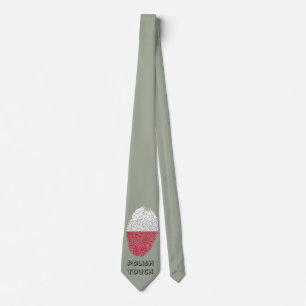 Polnische Touchfingerabdruckflagge Krawatte