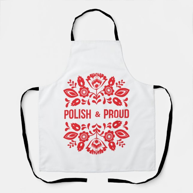 Polnische und polnische Rote Blume Schürze (Vorderseite)