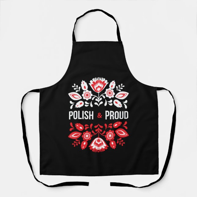 Polnische und stolz Blume Polen Polska Schürze (Vorderseite)