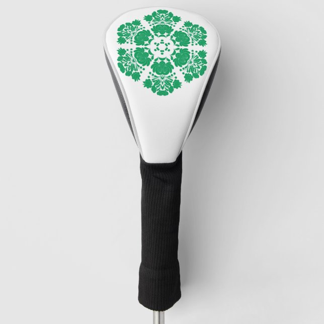 Polnische Volkskunst - Blumenstickermuster und cu Golf Headcover (Vorderseite)