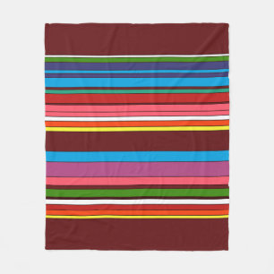 Polnische Volkskunst gestreift Fleece Blanket