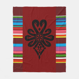 Polnische Volkskunst gestreifte Spinnstoffparzenic Fleecedecke