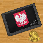 Polnische Wallets, Emblem, Polnische Mode Trifold Geldbörse<br><div class="desc">Wallets: Polnische Wappen & patriotische polnische Flaggenmode - Liebe mein Land,  Reisen,  Urlaubsgeschenke,  Nationalpatrioten / Sportfans</div>