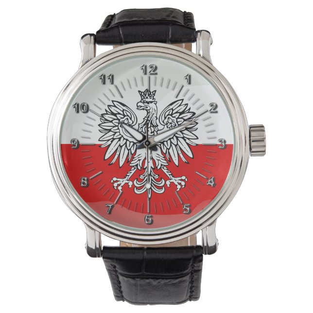Polnische Wappen Armbanduhr (Vorderseite)