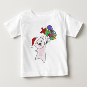 Polnische Weihnachtsschnee Wintertiere Eisbären Baby T-shirt
