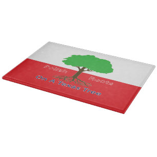 Polnische Wurzeln auf einem Texasbaum Schneidebrett