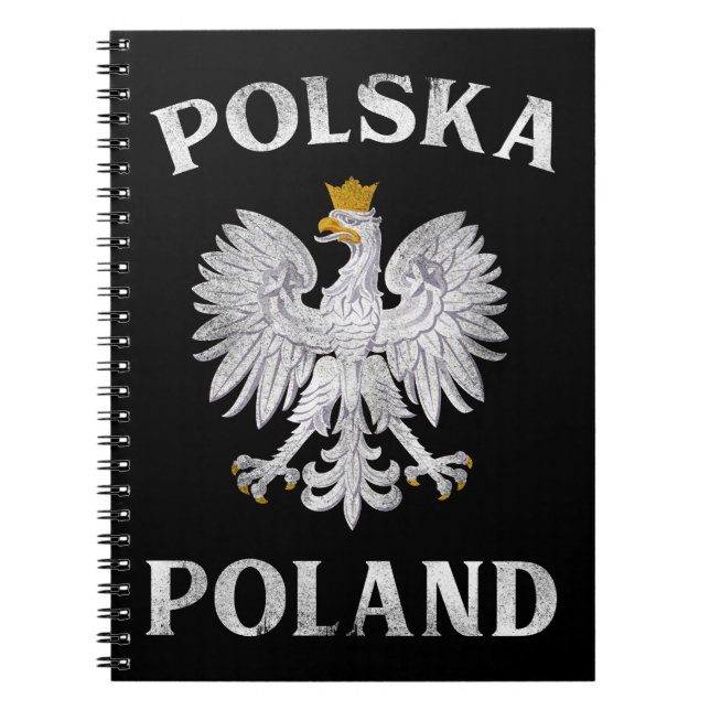 Polnischer Adler auf polnischer Seite Wappen Polsk Notizblock (Vorderseite)