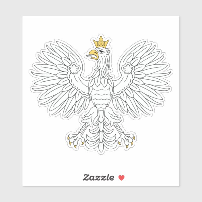 Polnischer Adler Aufkleber (Blatt)