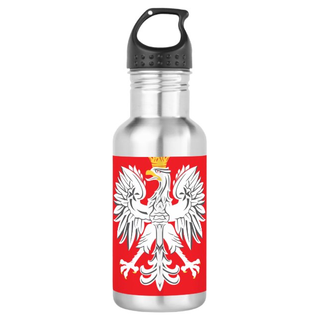Polnischer Adler Edelstahlflasche (Vorderseite)