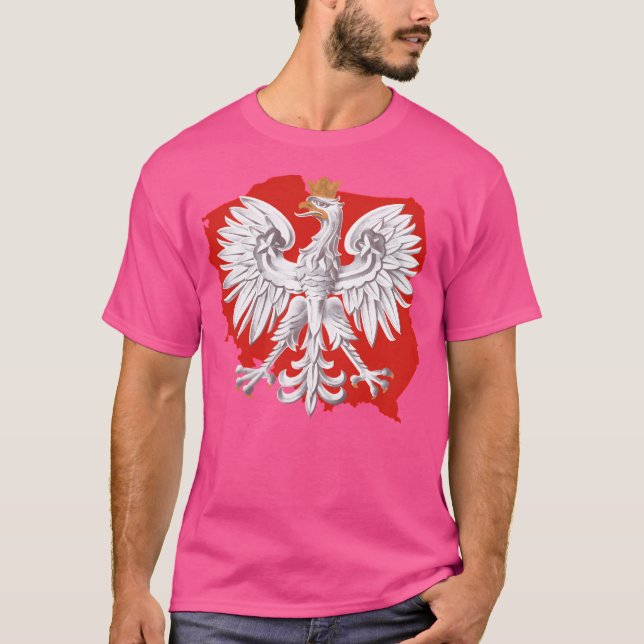 Polnischer Adler Kontur T-Shirt (Vorderseite)