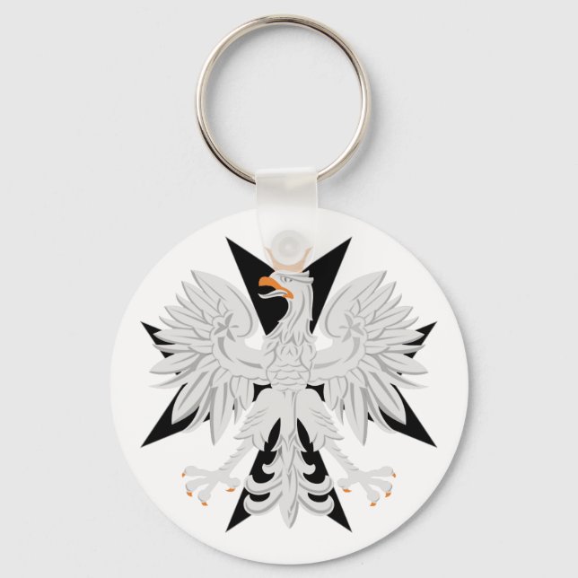 Polnischer Adler Malteser Kreuz Schlüsselanhänger (Vorderseite)
