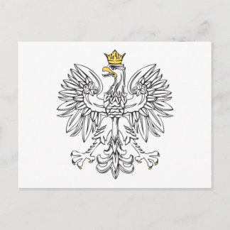 Polnischer Adler mit Goldkrone Postkarte