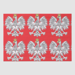 Polnischer Adler mit Goldkronengewebe Seidenpapier