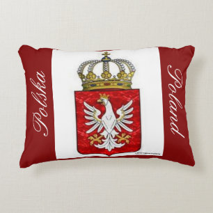 POLNISCHER ADLER MIT KRONE UND WAPPEN ZIERKISSEN