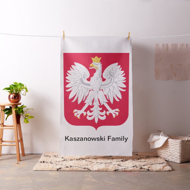 Polnischer Adler 🦅 Polski Polen Rotes Wappen Stoff (Beispiel)