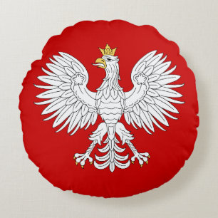 Polnischer Adler Rundes Kissen