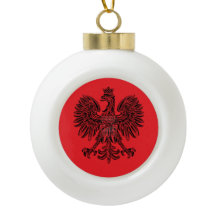 Polnischer Adler-Schneeflocken-Ornament mit Rahmen