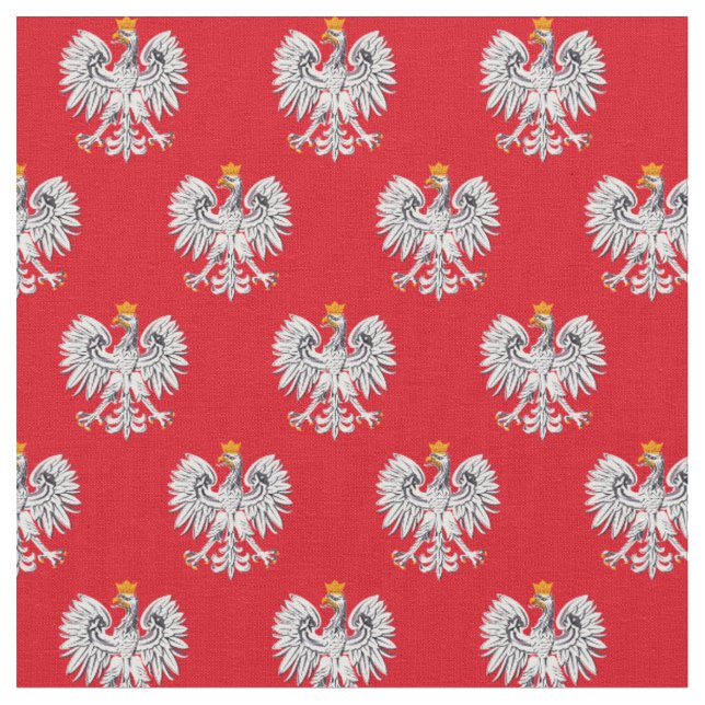 Polnischer Adler Stoff, Mode, Flagge, Polen Stoff (Nahaufnahme)