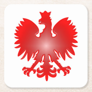 Polnischer Adler-Untersetzer Rechteckiger Pappuntersetzer
