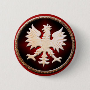 Polnischer Adlerknopf Button