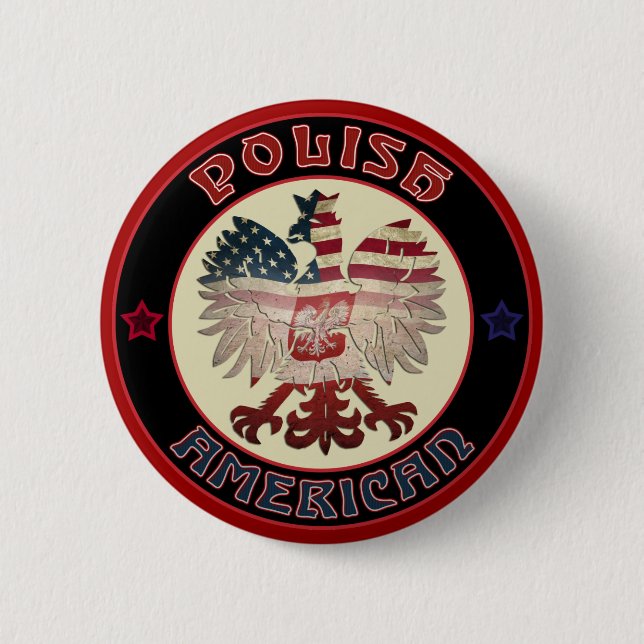 Polnischer Adlerknopf Button (Vorderseite)