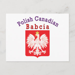 Polnischer Adlerschild Babcia Postkarte