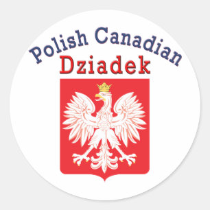 Polnischer Adlerschild Dziadek Runder Aufkleber