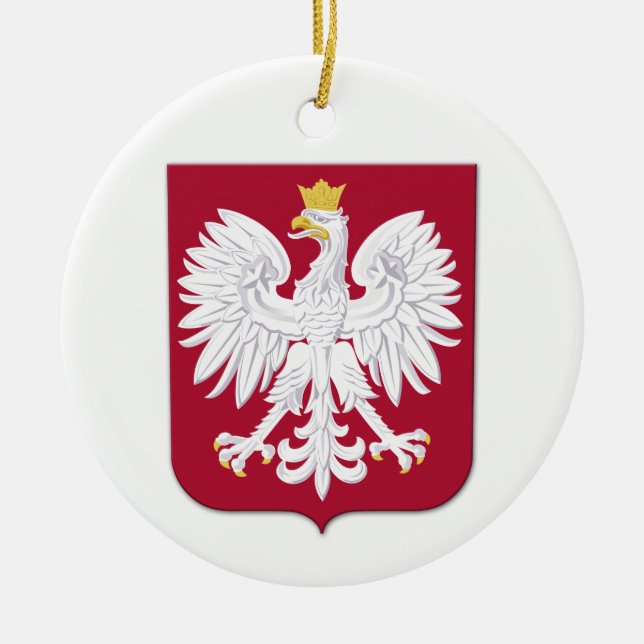 Polnischer Adlerschild Keramik Ornament (Vorne)